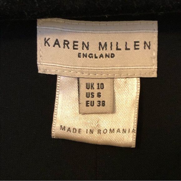 Karen Millen Black Cap Sleeve Dress - Picture 5 of 10